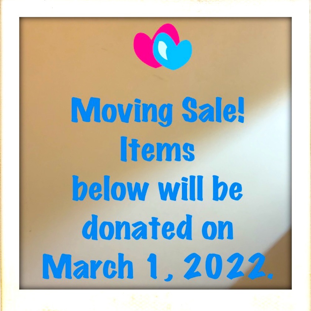Moving sale.